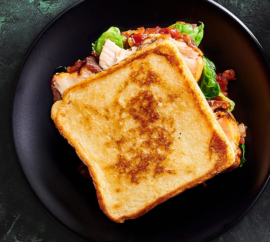 Winter BLT with Tomato-Bacon Jam